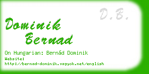 dominik bernad business card