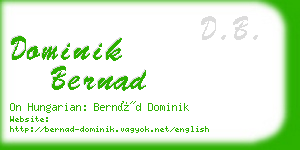 dominik bernad business card